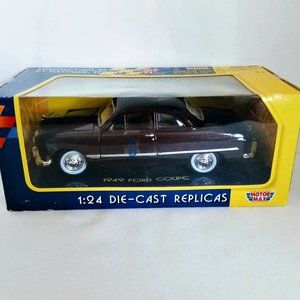 Motor Max 1949 Burgundy Ford Coupe Diecast Replicas-1:24-In Org. Sealed Box